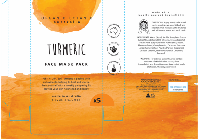 Splotch Turmeric 5 Mask Pack