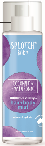 Splotch Body Coconut Dreams Hair & Body Mist