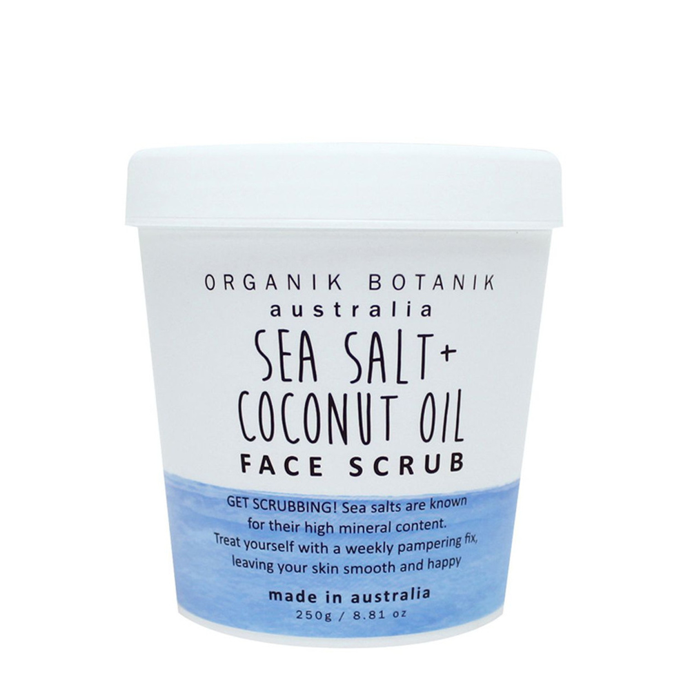 ORGANIK BOTANIK SEA SALT & COCONUT OIL FACE SCRUB TUB 250G