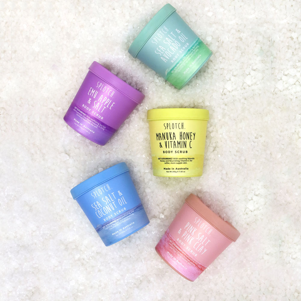 SPLOTCH BODY EMU APPLE & SALT BODY SCRUB TUB