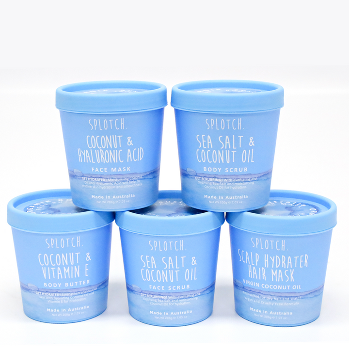 SPLOTCH BODY COCONUT OIL & VITAMIN E BODY BUTTER TUB