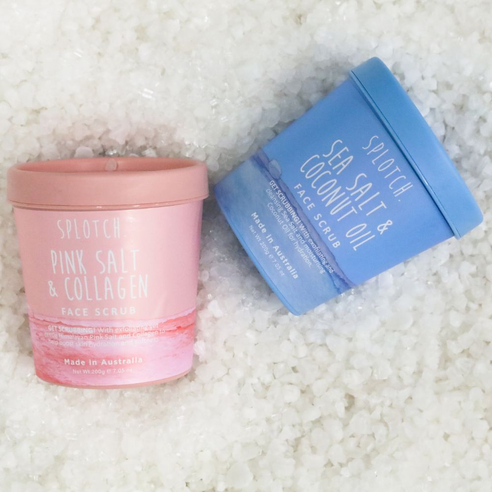 SPLOTCH BODY PINK SALT & COLLAGEN FACE SCRUB TUB