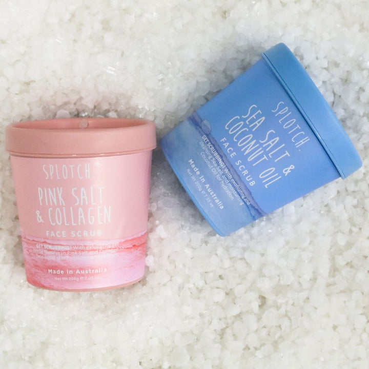 SPLOTCH BODY PINK SALT & COLLAGEN FACE SCRUB TUB