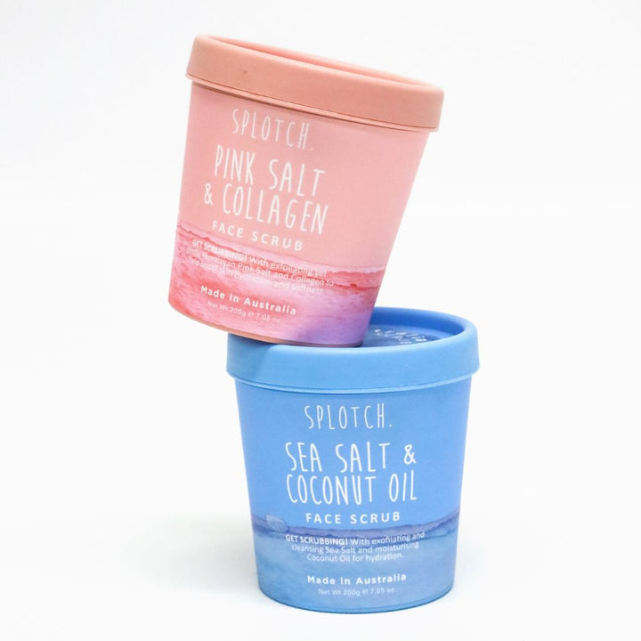SPLOTCH BODY PINK SALT & COLLAGEN FACE SCRUB TUB