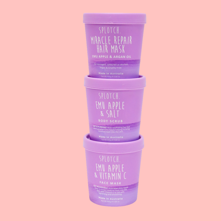 SPLOTCH BODY EMU APPLE & SALT BODY SCRUB TUB