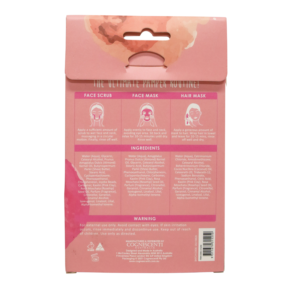 SPLOTCH BODY PINK CLAY & ROSEHIP GLOW-GETTER FACE PAMPER PACK