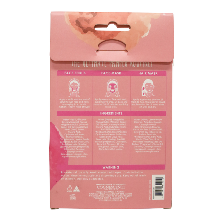 SPLOTCH BODY PINK CLAY & ROSEHIP GLOW-GETTER FACE PAMPER PACK