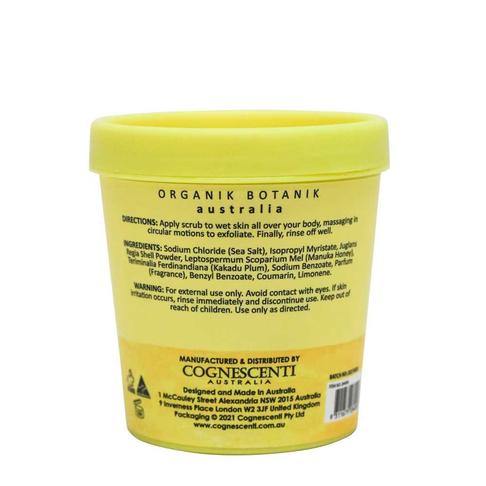 SPLOTCH BODY MANUKA HONEY & VITAMIN C BODY SALT SCRUB TUB