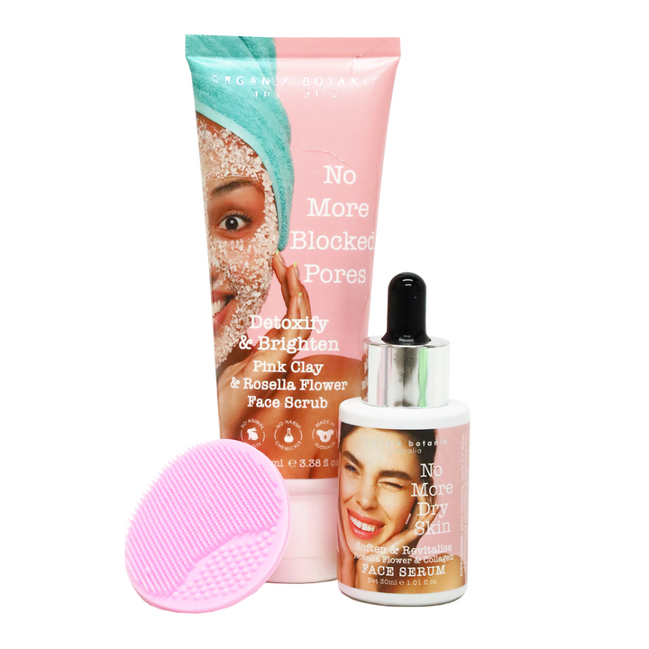 NO MORE BLOCKED PORES FACE MASK, SERUM & SCRUBBER SKIN CARE SET
